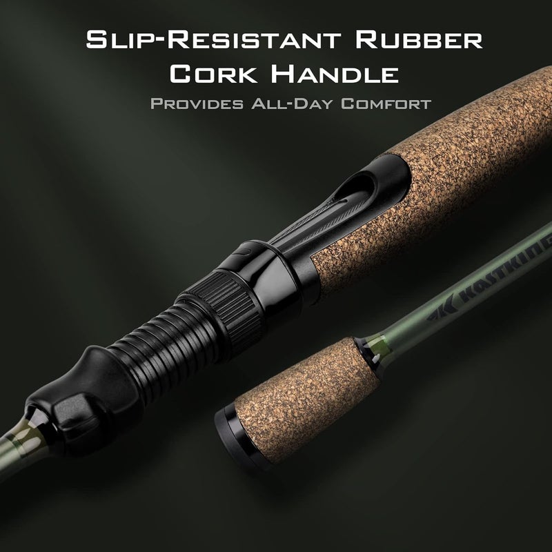Kastking Spartacus II Fishing Rods - IM6 Graphite Blanks Casting & Spinning Rods, 2-Piece Rods with Extra Tip Section, PTS Power Transition System, KastFlex Technology, Rubber Cork Handle - Image 5